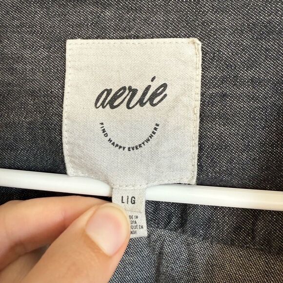 Aerie Denim Chambray Button Up Shirt - Picture 3 of 3
